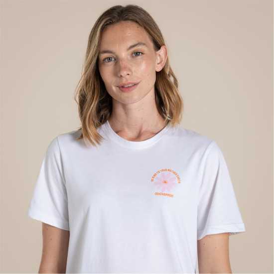 Craghoppers Women's Crag Malibo Short-Sleeve Performance T-Shirt OptWhtBeKind 