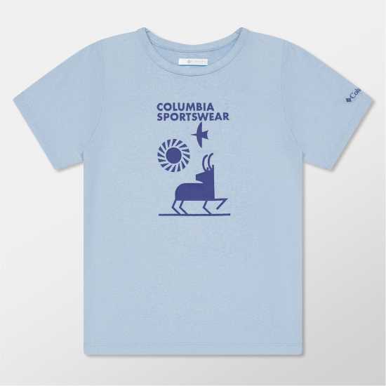 Columbia Tech Tee Jn53 Вълнена синя Детски тениски и фланелки