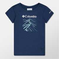 Columbia Tech Trail Graphic Performance T-Shirt Juniors Морска синьо 