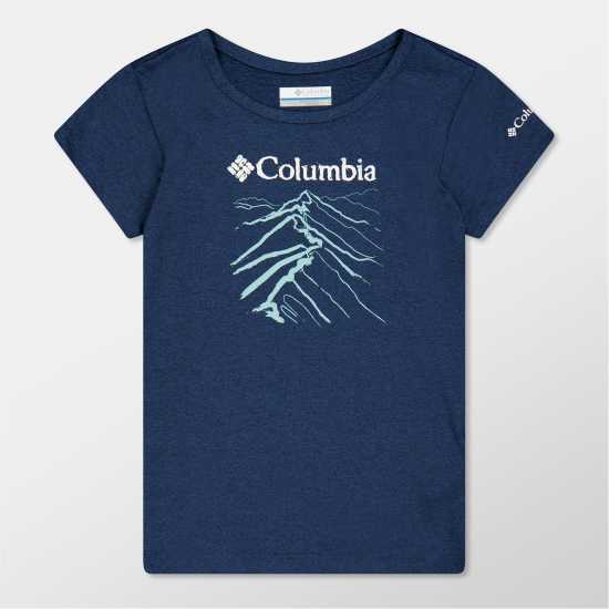 Columbia Tech Trail Graphic Performance T-Shirt Juniors Морска синьо 
