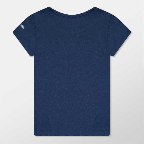 Columbia Tech Trail Graphic Performance T-Shirt Juniors Морска синьо 