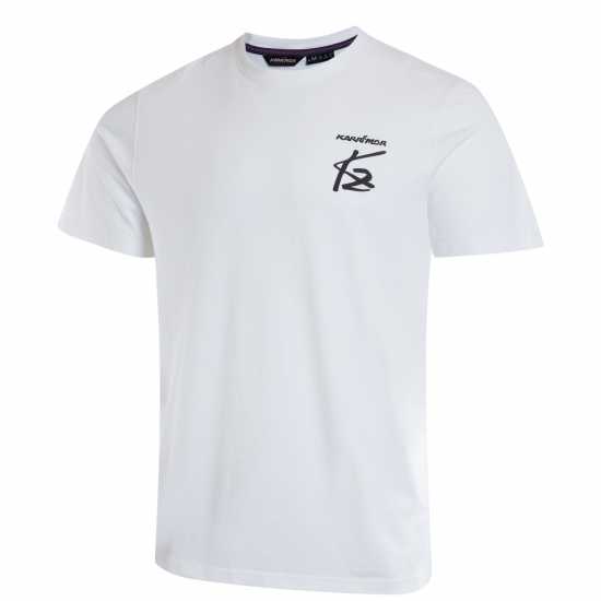Мъжка Тениска Karrimor K2 Graphic T Shirt Mens White Мъжки ризи