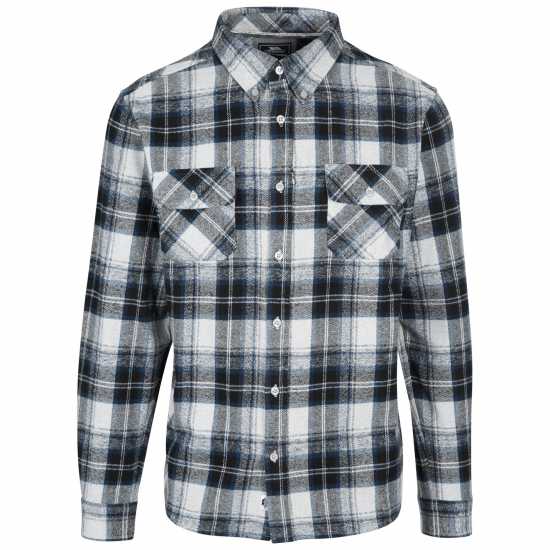 Trespass Мъжка Риза Wrothamton Long Sleeved Shirt Mens Grey Check Мъжки ризи