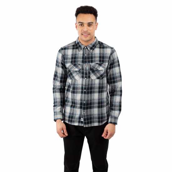 Trespass Мъжка Риза Wrothamton Long Sleeved Shirt Mens Grey Check Мъжки ризи
