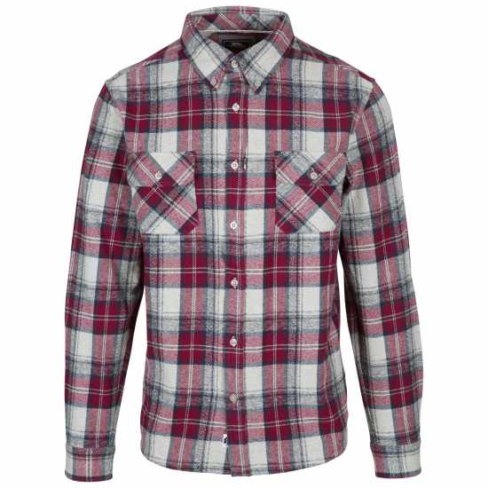 Риза С Дълъг Ръкав Trespass Men's Wrothamton Long Sleeve Shirt Ягода 