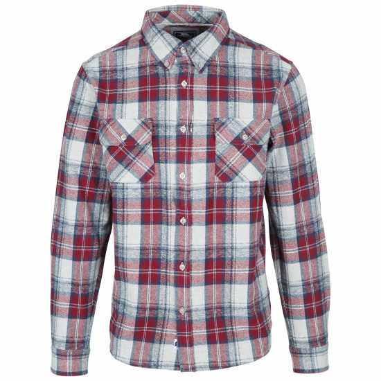 Риза С Дълъг Ръкав Trespass Men's Wrothamton Long Sleeve Shirt Ягода 