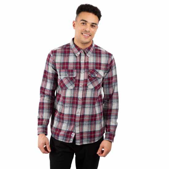 Риза С Дълъг Ръкав Trespass Men's Wrothamton Long Sleeve Shirt Ягода 