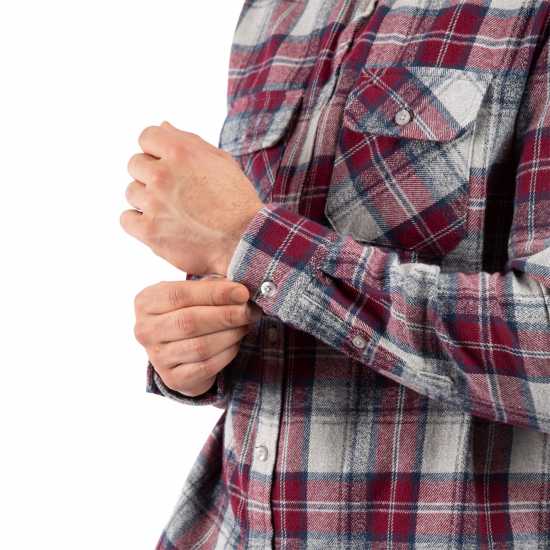 Риза С Дълъг Ръкав Trespass Men's Wrothamton Long Sleeve Shirt Ягода 