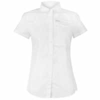 Columbia Ridge Short Sleeve Shirt Ladies White Дамски ризи и тениски