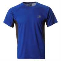Karrimor Мъжка Тениска Aspen Technical T Shirt Mens Surf Blue/Char Мъжко облекло за едри хора