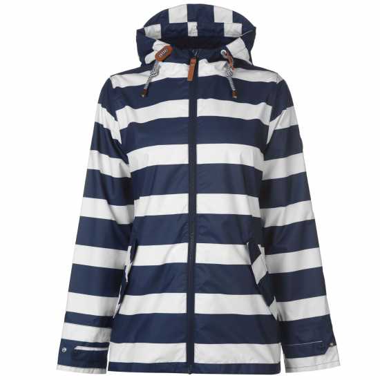 Gelert Водонепромокаемо Дамско Яке Coast Waterproof Jacket Ladies Navy/Wht Stripe Дамски якета и палта