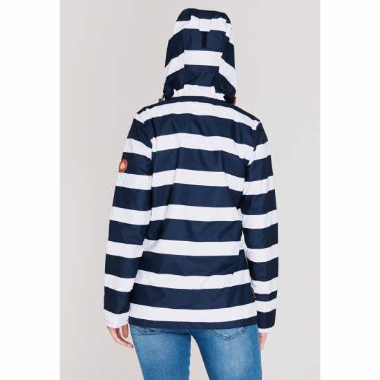 Gelert Водонепромокаемо Дамско Яке Coast Waterproof Jacket Ladies Navy/Wht Stripe Дамски якета и палта