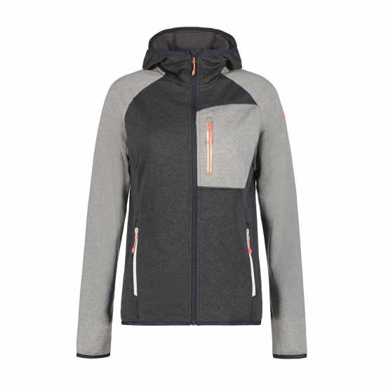 Icepeak Banks Hooded Fleece Top Womens Оловно-сиво Дамски полар