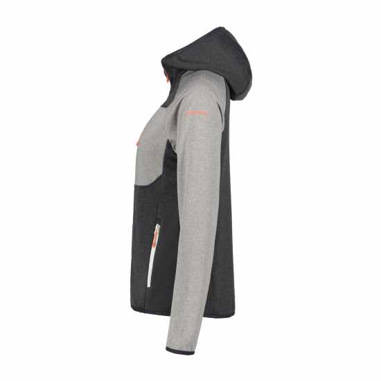 Icepeak Banks Hooded Fleece Top Womens Оловно-сиво Дамски полар