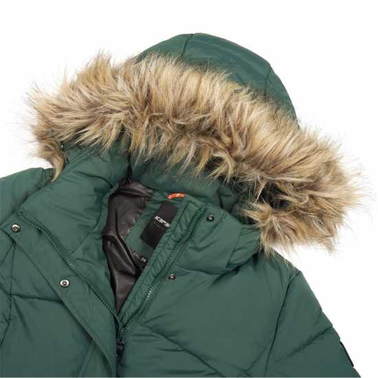 Icepeak Adaire Parka Insulated Puffer Jacket Тъмно зелено 