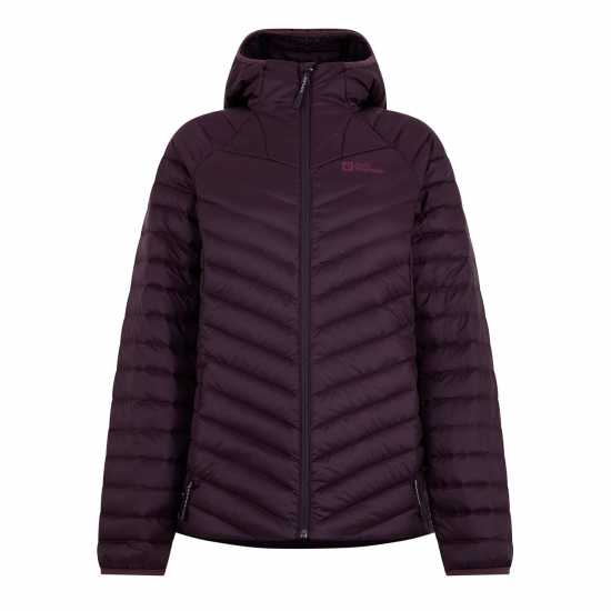 Jack Wolfskin Пухено Яке Jw Passamani Hooded Down Jacket Лилаво 