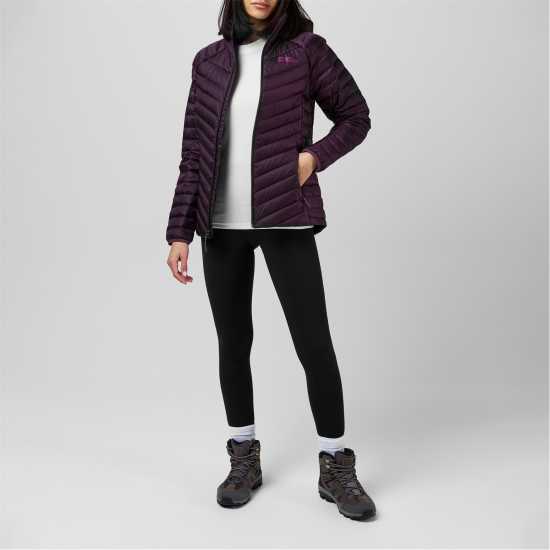 Jack Wolfskin Пухено Яке Jw Passamani Hooded Down Jacket Лилаво 