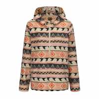 Gelert Quarter Zip Fleece Top Ladies Крем АОП Дамски полар