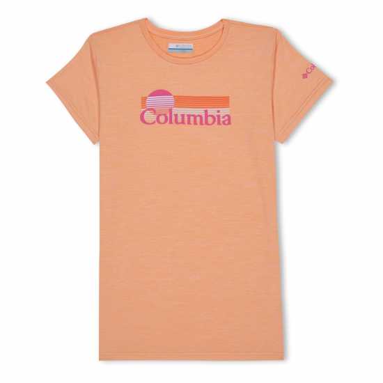 Детски тениски и фланелки Columbia Mission Peak Graphic Shirt Juniors Оранжево Columbia Mission Peak Graphic Shirt Juniors Оранжево Детски тениски и фланелки