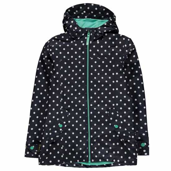 Gelert Junior Waterproof And Breathable Jacket Navy Polka Dot Детски якета и палта