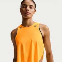 Nike Womens  As Crop Tank Top Citron Pulse 