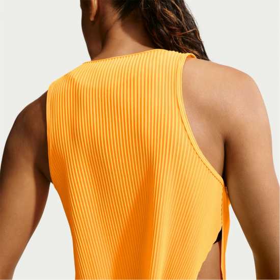 Nike Womens  As Crop Tank Top Citron Pulse 