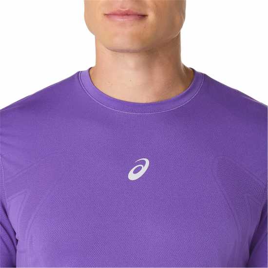 Asics Road Seamless Short-Sleeve Performance Running Top Едо Лилаво 