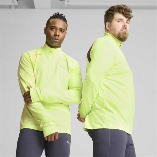 Мъжки горнища с цип Puma Run Cloudspun Quarter Top Mens Шипкаво ябълка Puma Run Cloudspun Quarter Top Mens Шипкаво ябълка Мъжки горнища с цип