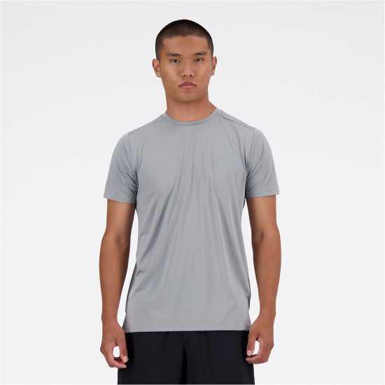 New Balance Short-Sleeve Performance Running Top Сиво 