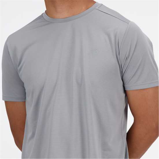 New Balance Short-Sleeve Performance Running Top Сиво 