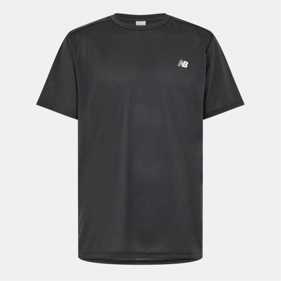 New Balance Short-Sleeve Performance Running Top Черно печатане 