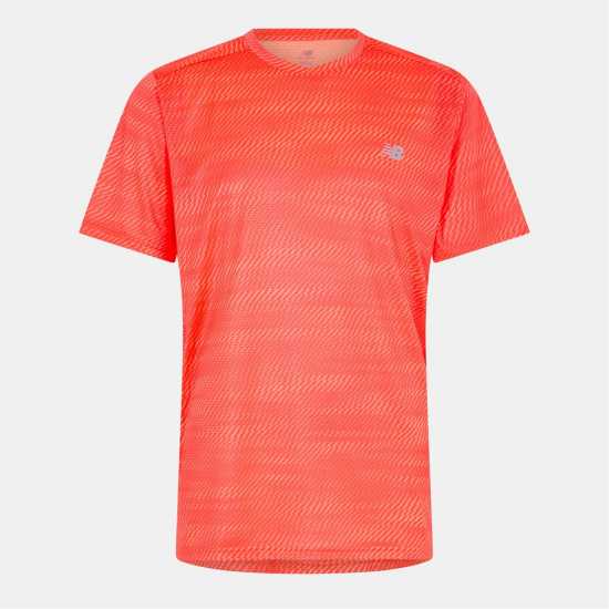 New Balance Short-Sleeve Performance Running Top Червено 
