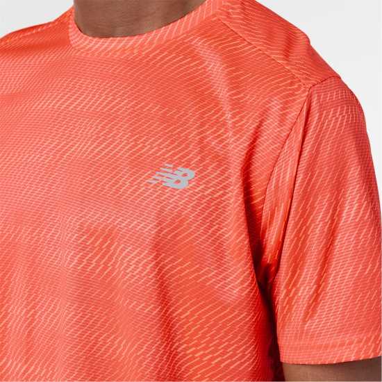 New Balance Short-Sleeve Performance Running Top Червено 