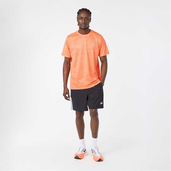 New Balance Short-Sleeve Performance Running Top Червено 