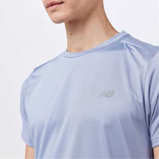 New Balance Short-Sleeve Performance Running Top Синьо New Balance Short-Sleeve Performance Running Top Синьо