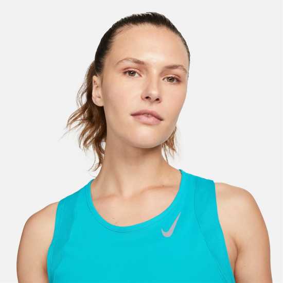 Nike Dri-FIT Race Women's Cropped Running Tank Rapid Teal Атлетика