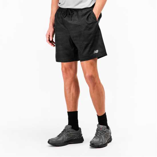 New Balance Men's Performance Running Shorts Черно печатане 