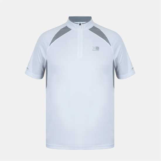 Karrimor Ss Zip Tee Sn54 White/Grey Karrimor Ss Zip Tee Sn54 White/Grey