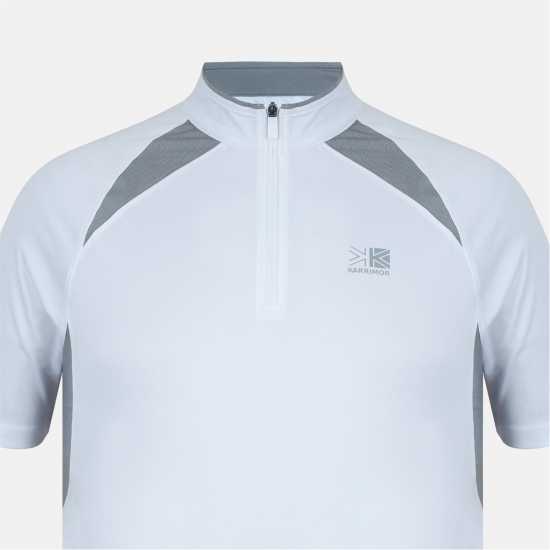 Karrimor Ss Zip Tee Sn54 White/Grey Karrimor Ss Zip Tee Sn54 White/Grey