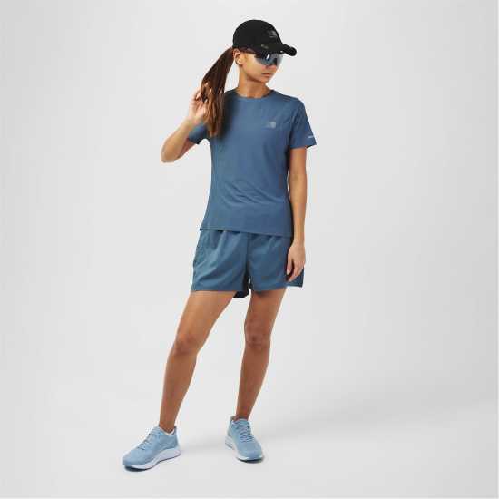 Тъкани Дамски Гащета Karrimor Running Woven Shorts Ladies Бурно синьо Дамски клинове за фитнес