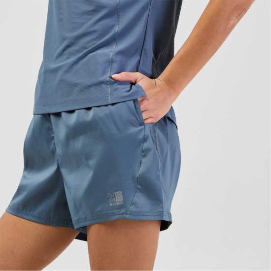 Тъкани Дамски Гащета Karrimor Running Woven Shorts Ladies Бурно синьо Дамски клинове за фитнес