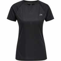 Дамска Тениска За Бягане Newline Core Running T Shirt Ladies Черно Дамски дрехи за бягане