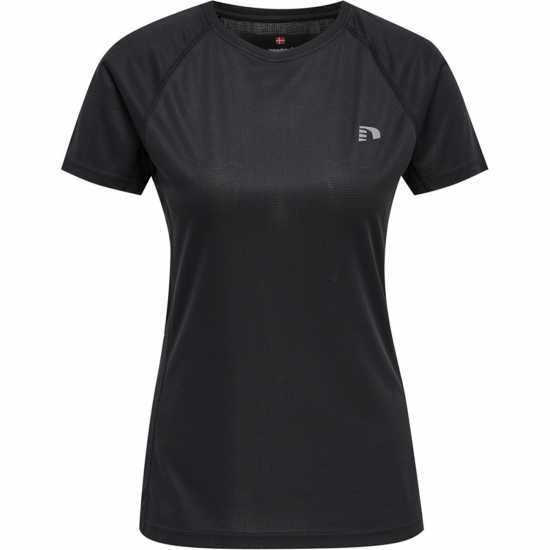 Дамска Тениска За Бягане Newline Core Running T Shirt Ladies Черно Дамски дрехи за бягане