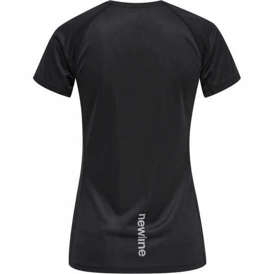 Дамска Тениска За Бягане Newline Core Running T Shirt Ladies Черно Дамски дрехи за бягане