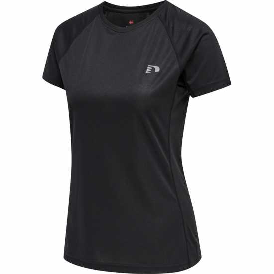 Дамска Тениска За Бягане Newline Core Running T Shirt Ladies Черно Дамски дрехи за бягане