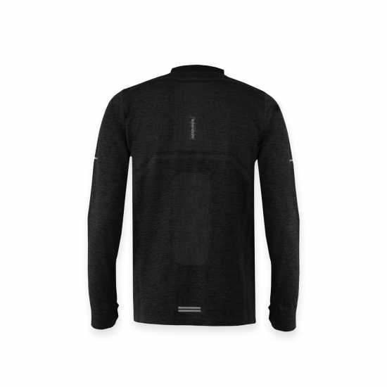 Karrimor Xlite Seamless Running Mens Quarter Zip Черно Мъжки горнища с цип