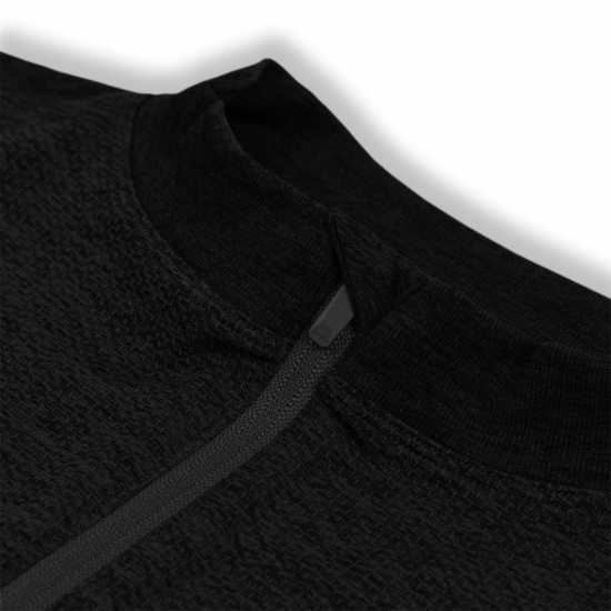 Karrimor Xlite Seamless Running Mens Quarter Zip Черно Мъжки тениски с яка