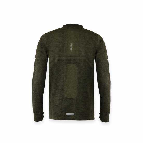 Karrimor Xlite Seamless Running Mens Quarter Zip Кахи Марл Мъжки горнища с цип