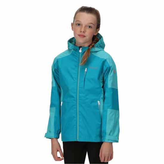 Regatta Непромокаемо Яке Junior Calderdale Ii Waterproof Jacket Enamel/Turqs Детски якета и палта