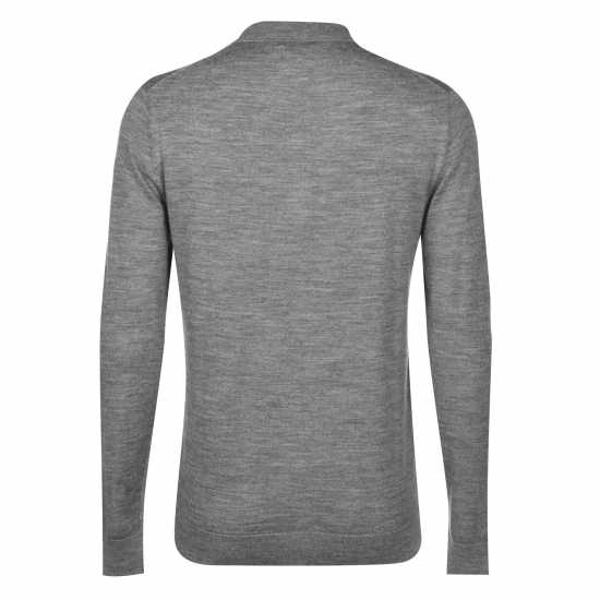 Howick Блуза С Яка Merino Polo Shirt Grey Marl Мъжки пуловери и жилетки